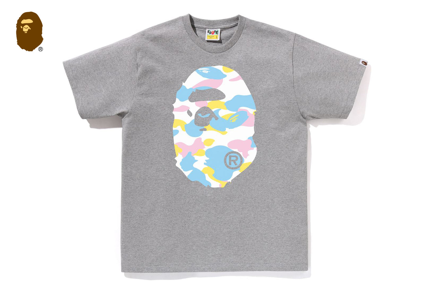 BAPE NEW MULTI CAMO BIG APE HEAD TEE
