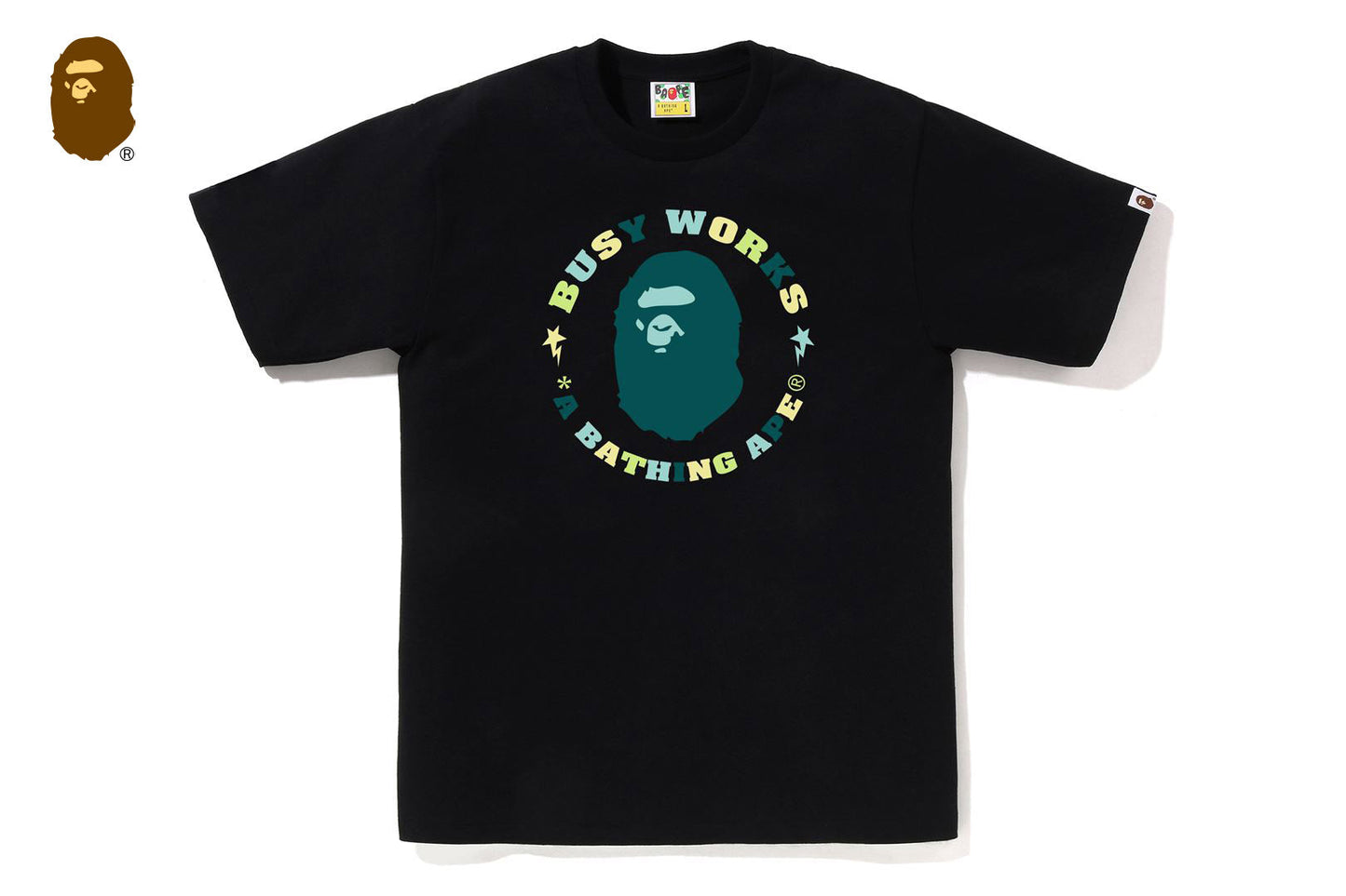 BAPE COLORS BUSY WORKS STA TEE