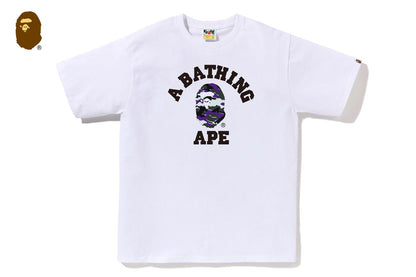 BAPE GLITCH WOODLAND CAMO COLLEGE TEE