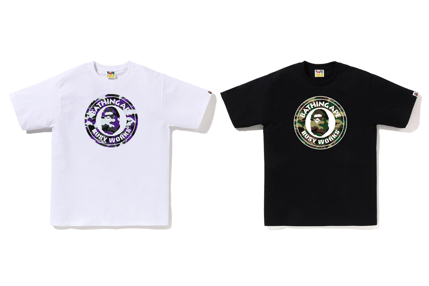 BAPE GLITCH WOODLAND CAMO BUSY WORKS TEE