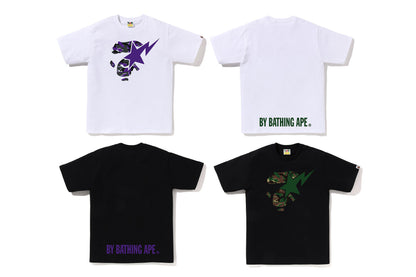BAPE GLITCH WOODLAND CAMO APE FACE STA TEE