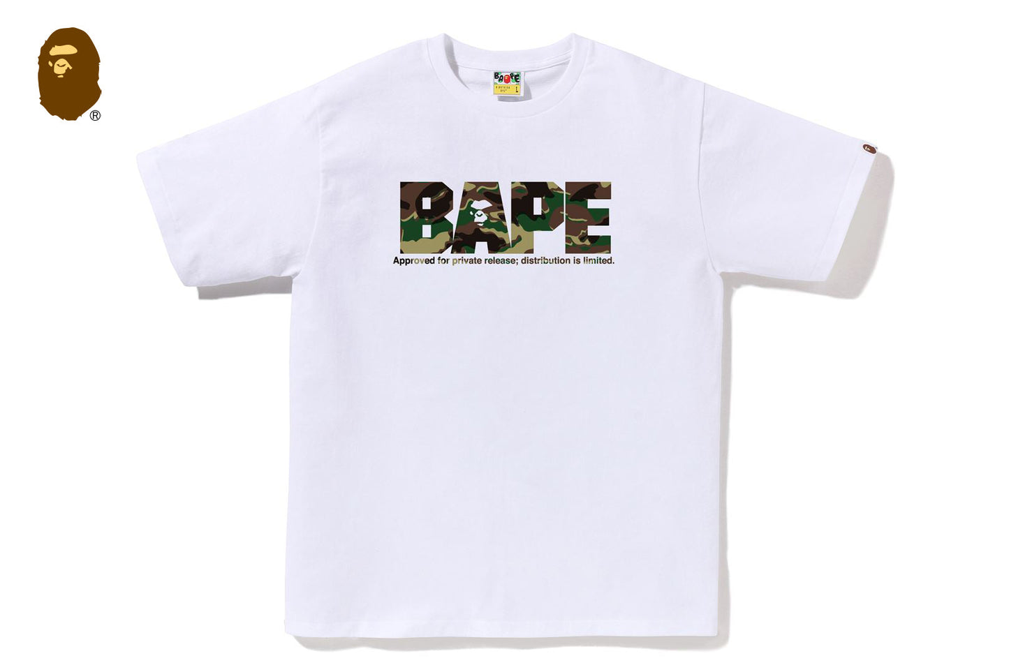 BAPE GLITCH WOODLAND CAMO ARMY TEE