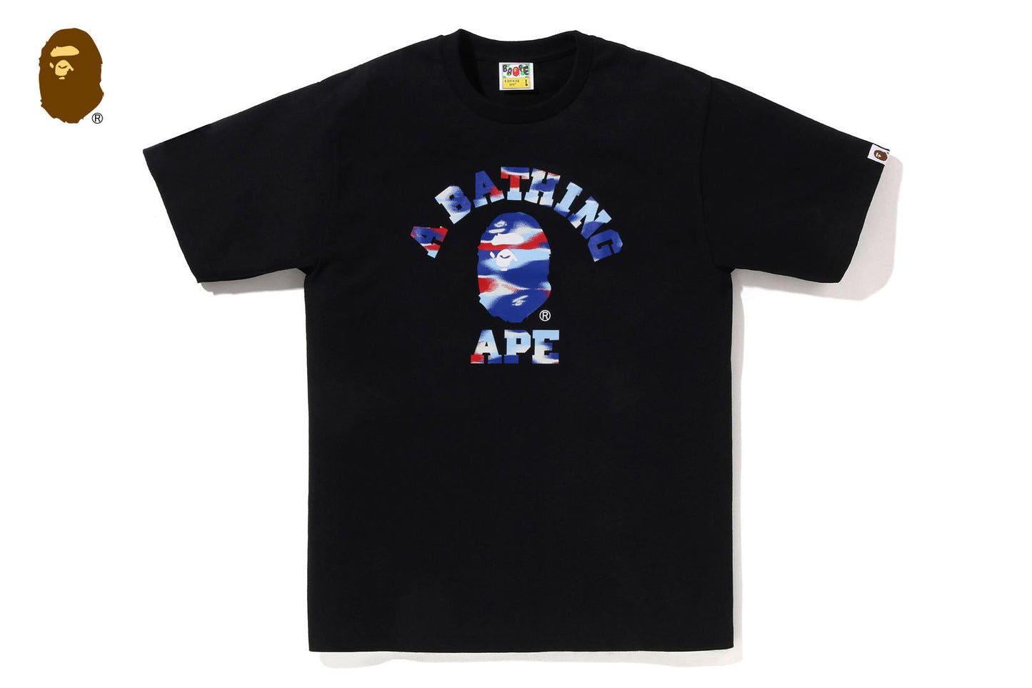 BAPE SCREEN CAMO COLLEGE TEE