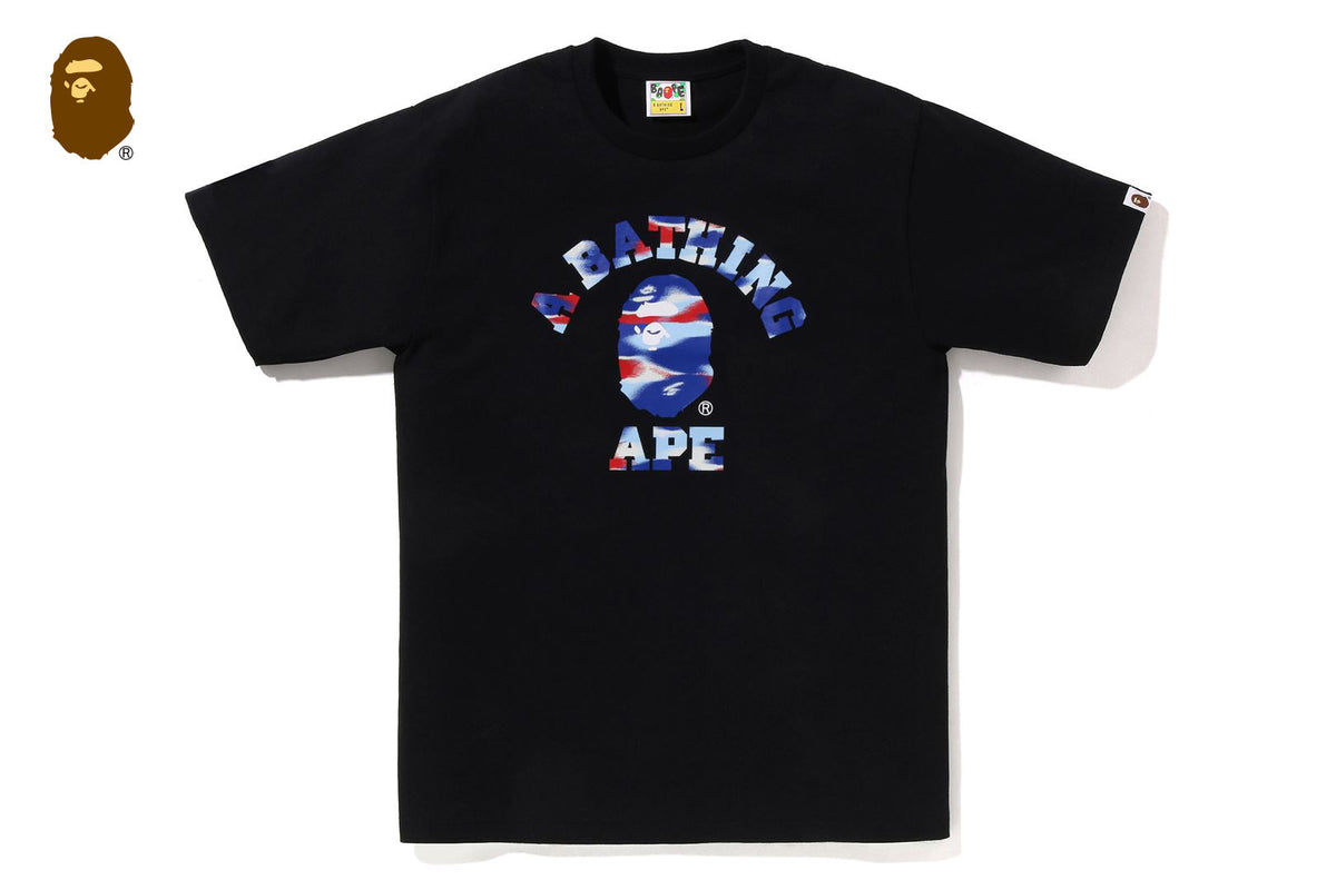 BAPE SCREEN CAMO COLLEGE TEE