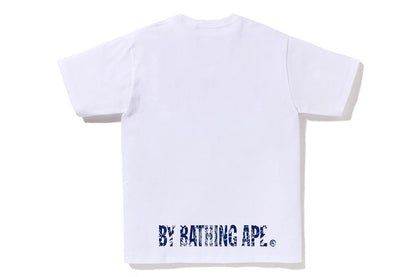 BAPE JAPANESE INDIGO ART CAMO APE FACE TEE