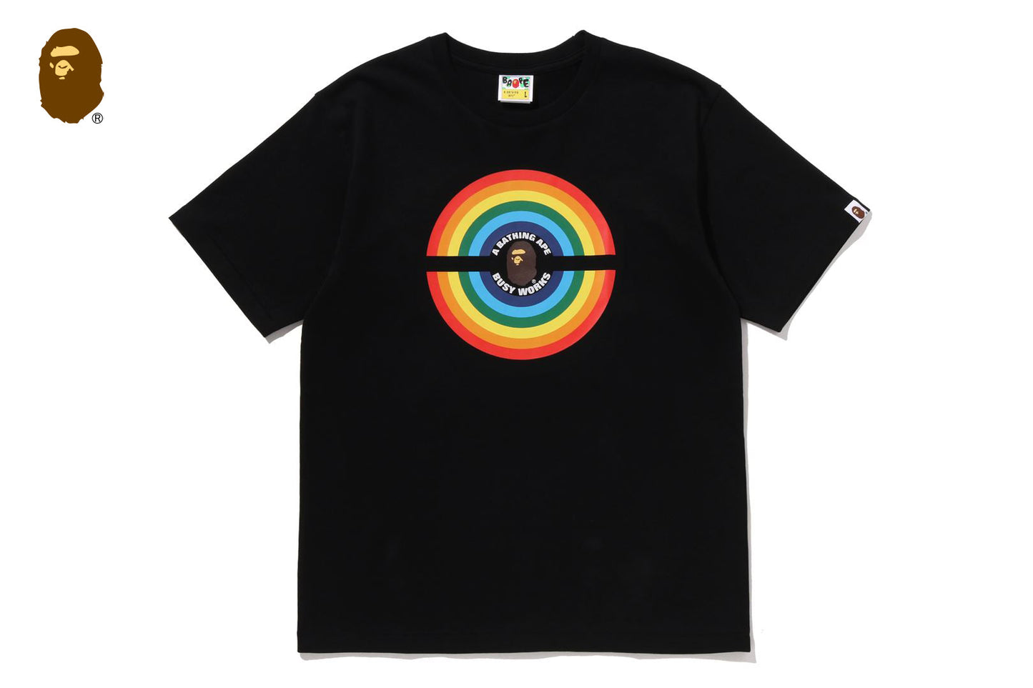 BAPE RANBOW LOGO BUSY WORKS TEE