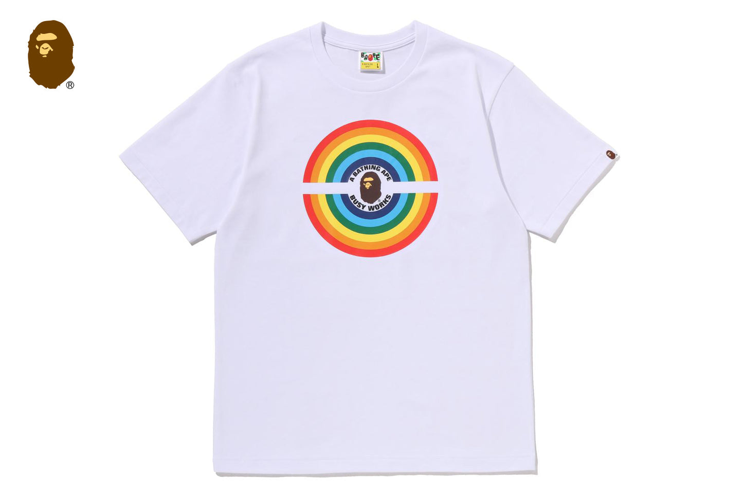 BAPE RANBOW LOGO BUSY WORKS TEE
