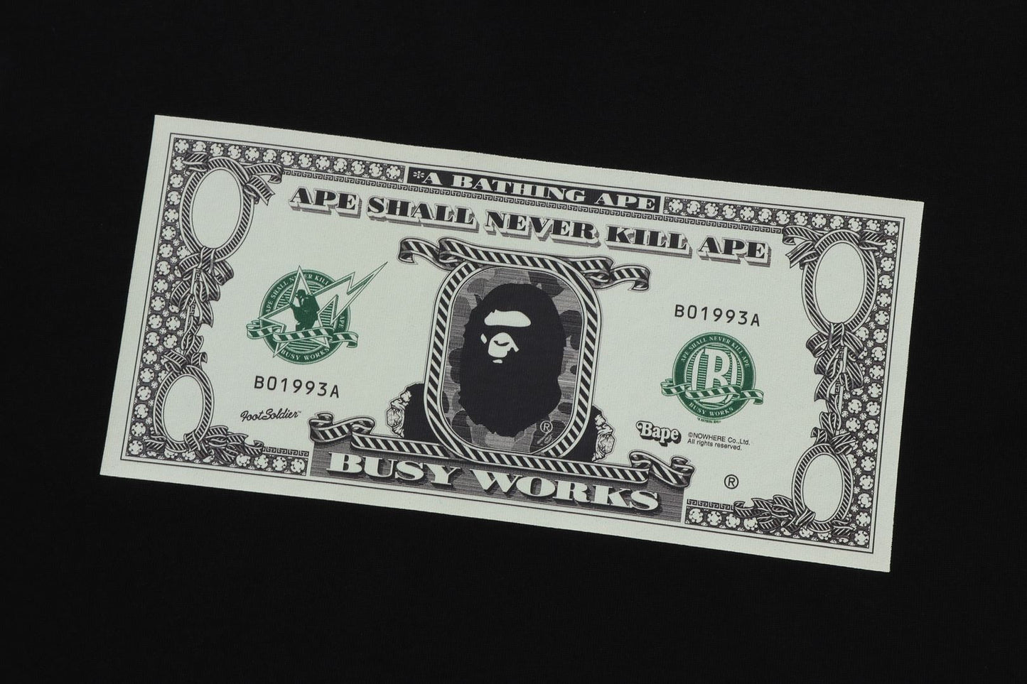 BAPE BAPE BANKNOTE TEE