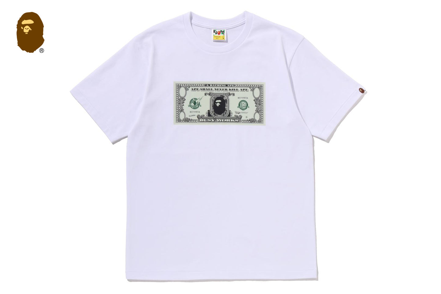 BAPE 鈔票圖案短袖T恤