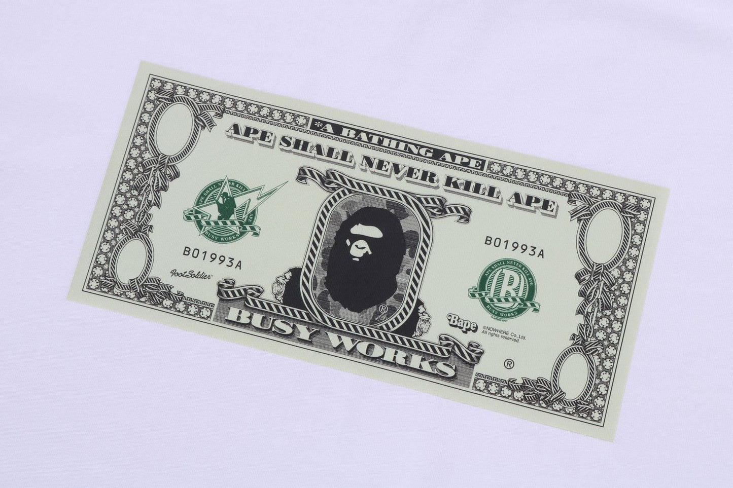 BAPE BAPE BANKNOTE TEE