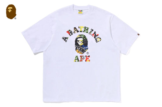 BAPE MULTI LOGO COLLEGE RELAXED FIT TEE