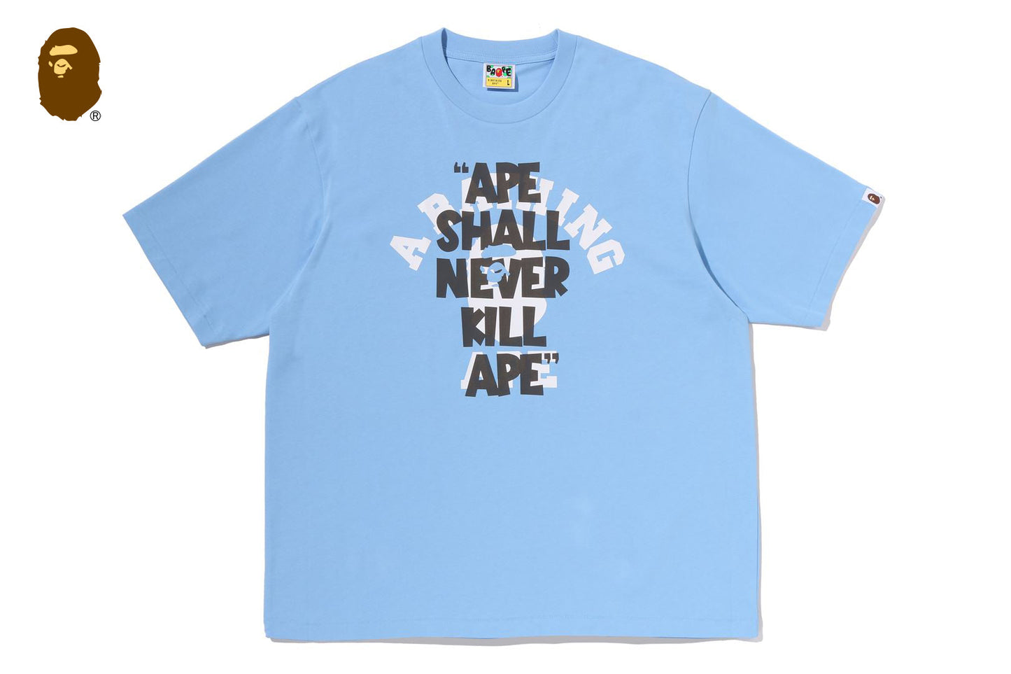 BAPE APE SHALL NEVER KILL APE COLLEGE 寬鬆版短袖T恤