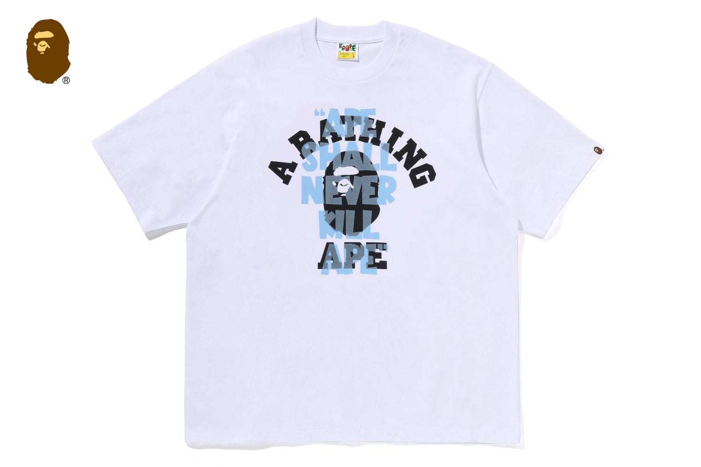 BAPE APE SHALL NEVER KILL APE COLLEGE 寬鬆版短袖T恤