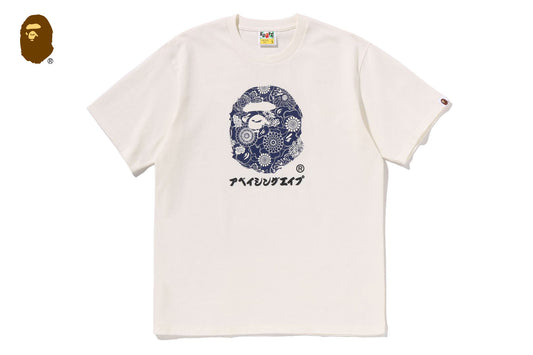 BAPE JAPANESE INDIGO ART CAMO TEE