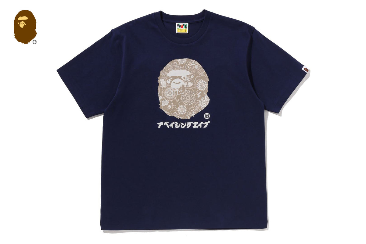 BAPE JAPANESE INDIGO ART CAMO TEE
