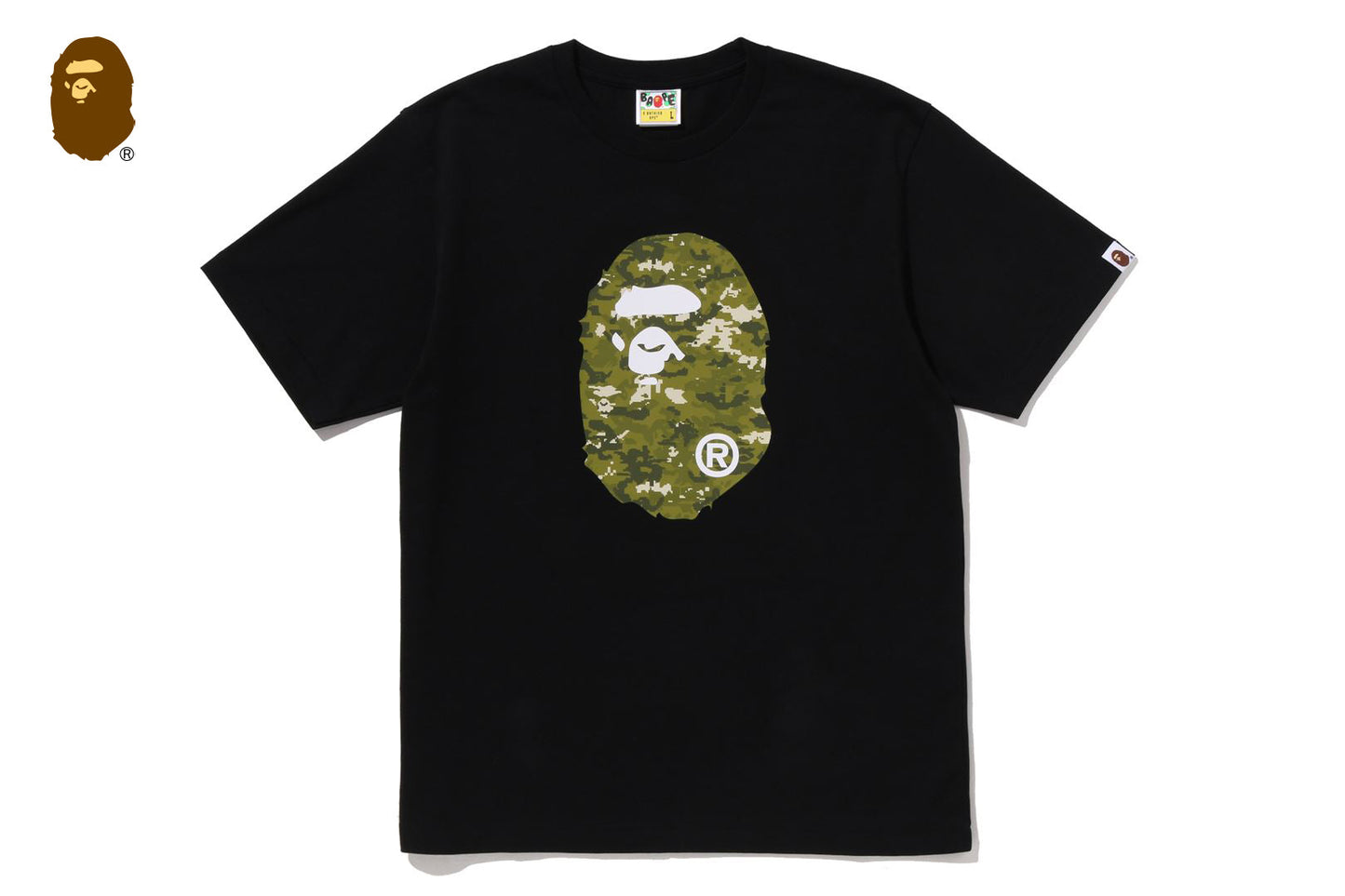 BAPE MULTI PIXEL CAMO APE HEAD TEE