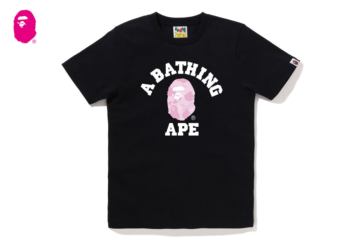 BAPE 粉彩迷彩大學T恤