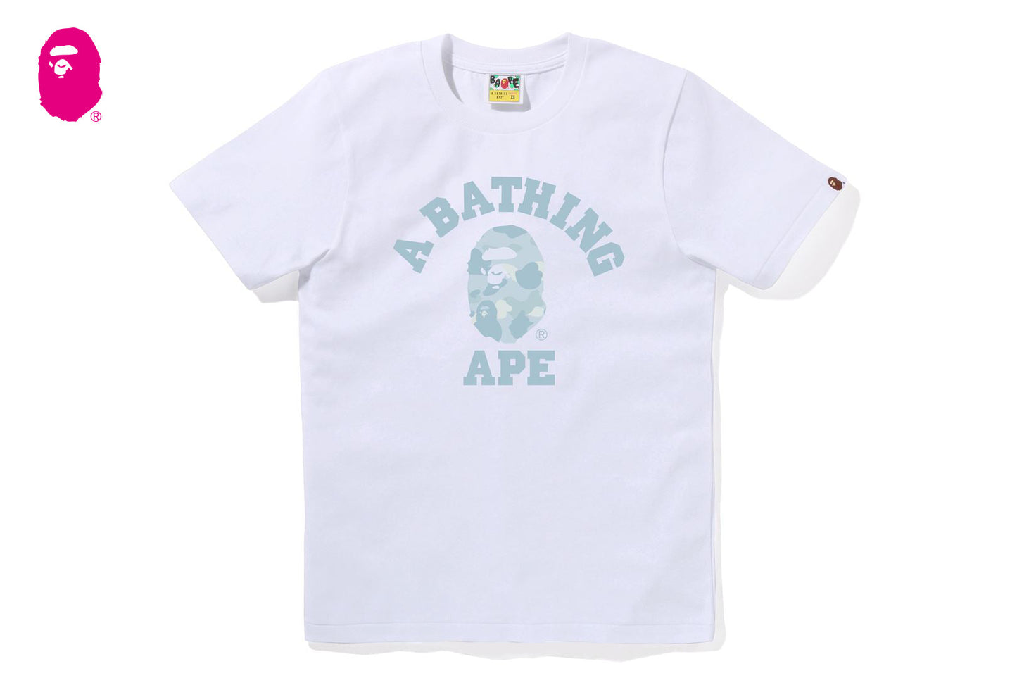 BAPE 粉彩迷彩大學T恤