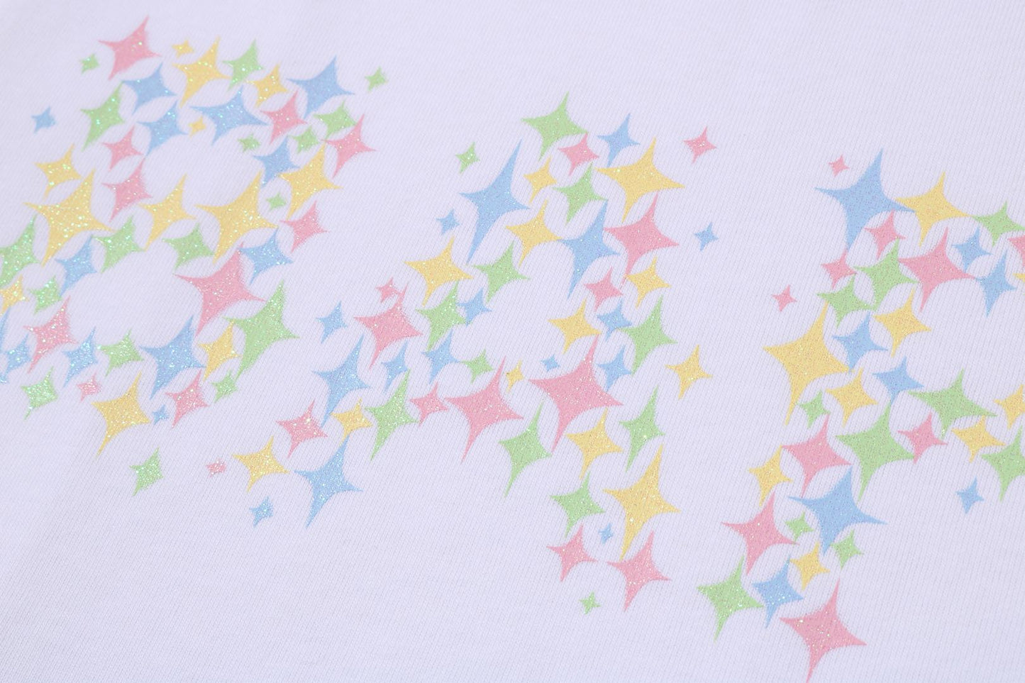 BAPE BLING STAR GLITTER BAPE LOGO TEE