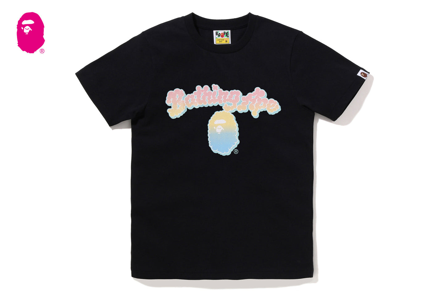 BAPE GLITTER CLOUDY LOGO TEE