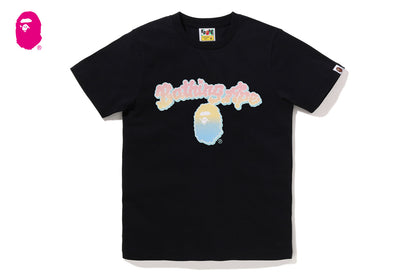 BAPE GLITTER CLOUDY LOGO TEE