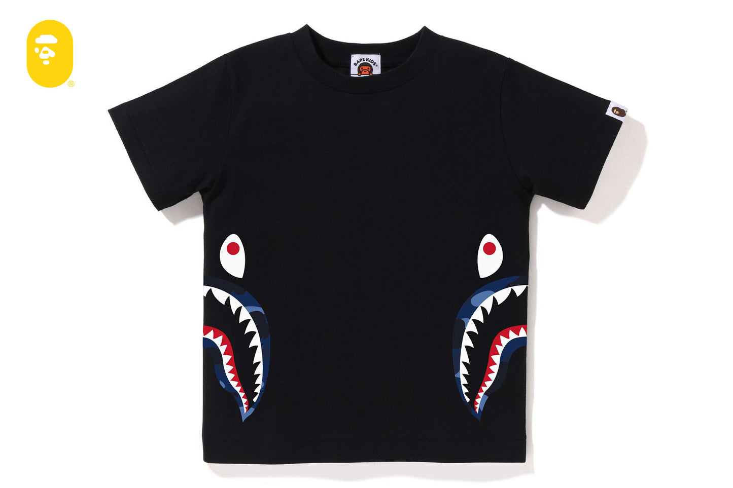 BAPE 彩色迷彩側面鯊魚T恤