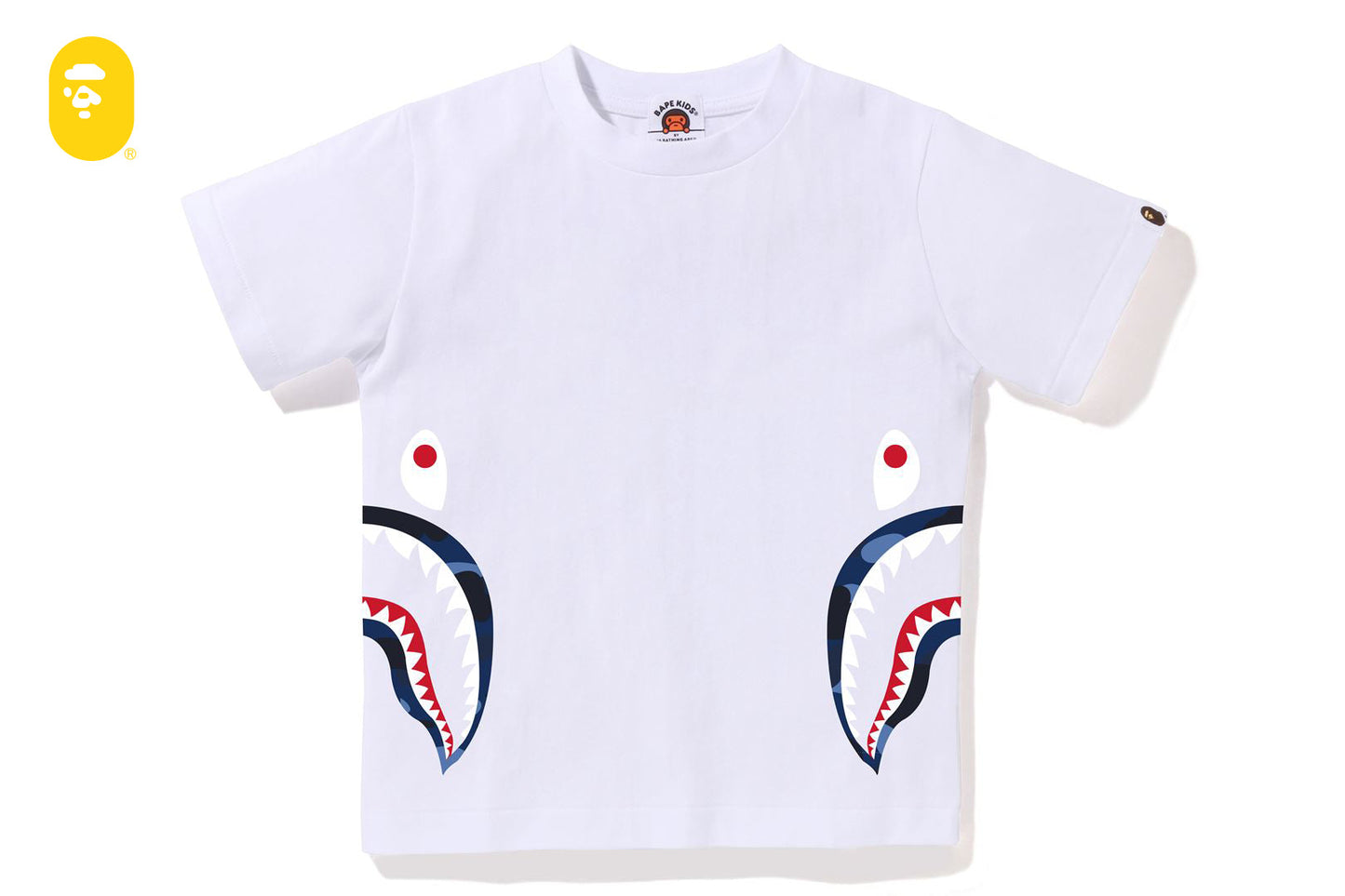 BAPE 彩色迷彩側面鯊魚T恤