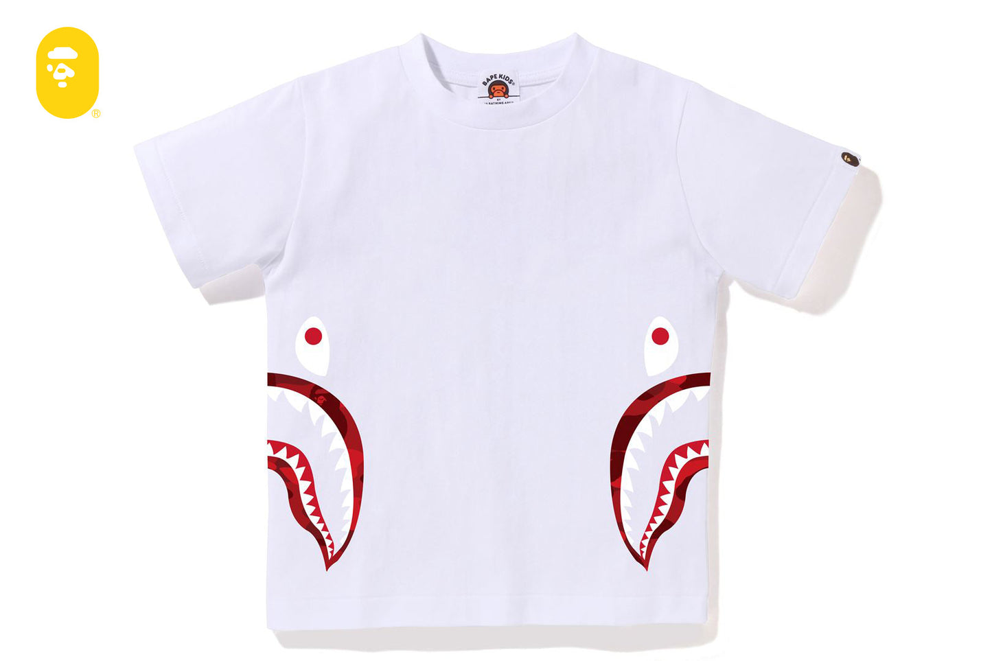 BAPE 彩色迷彩側面鯊魚T恤