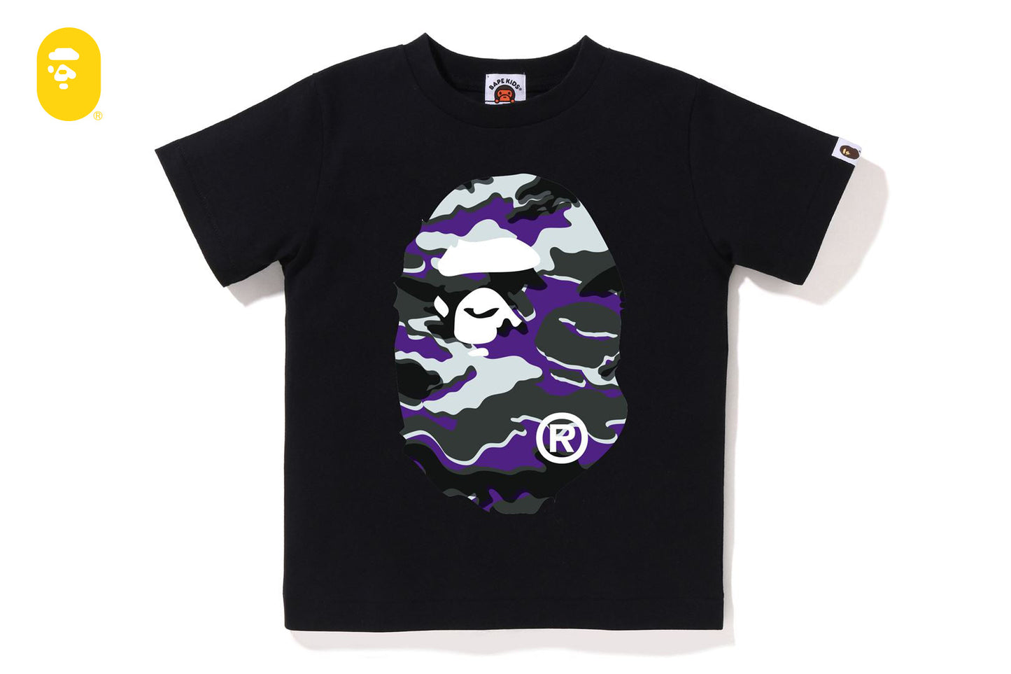 BAPE GLITCH WOODLAND CAMO BIG APE HEAD TEE