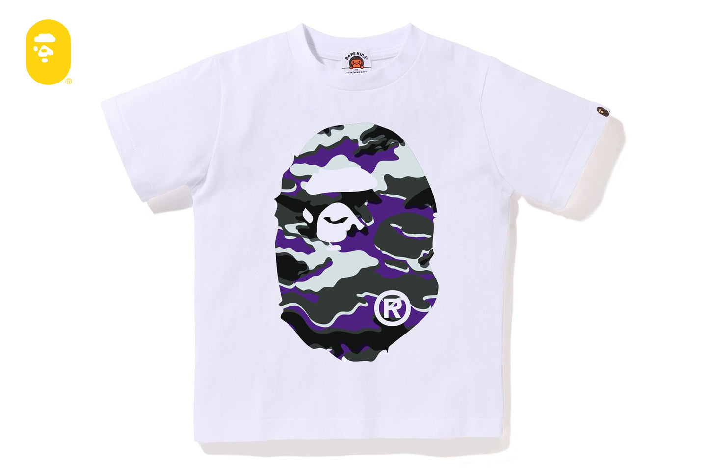BAPE GLITCH WOODLAND CAMO BIG APE HEAD TEE