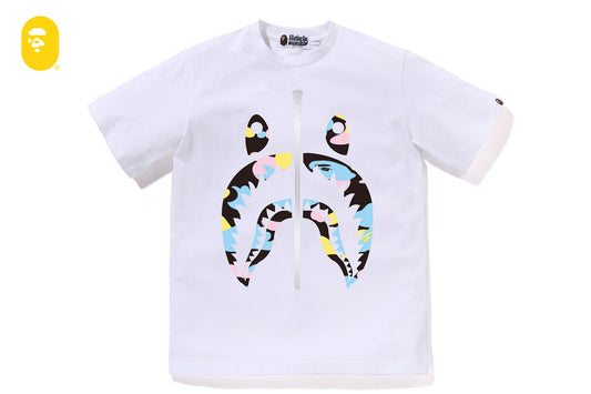 BAPE NEW MULTI CAMO SHARK TEE