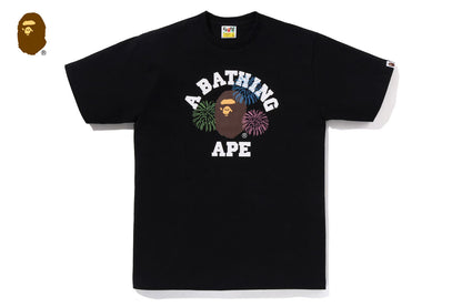 BAPE APE HEAD FIREWORK COLLEGE TEE