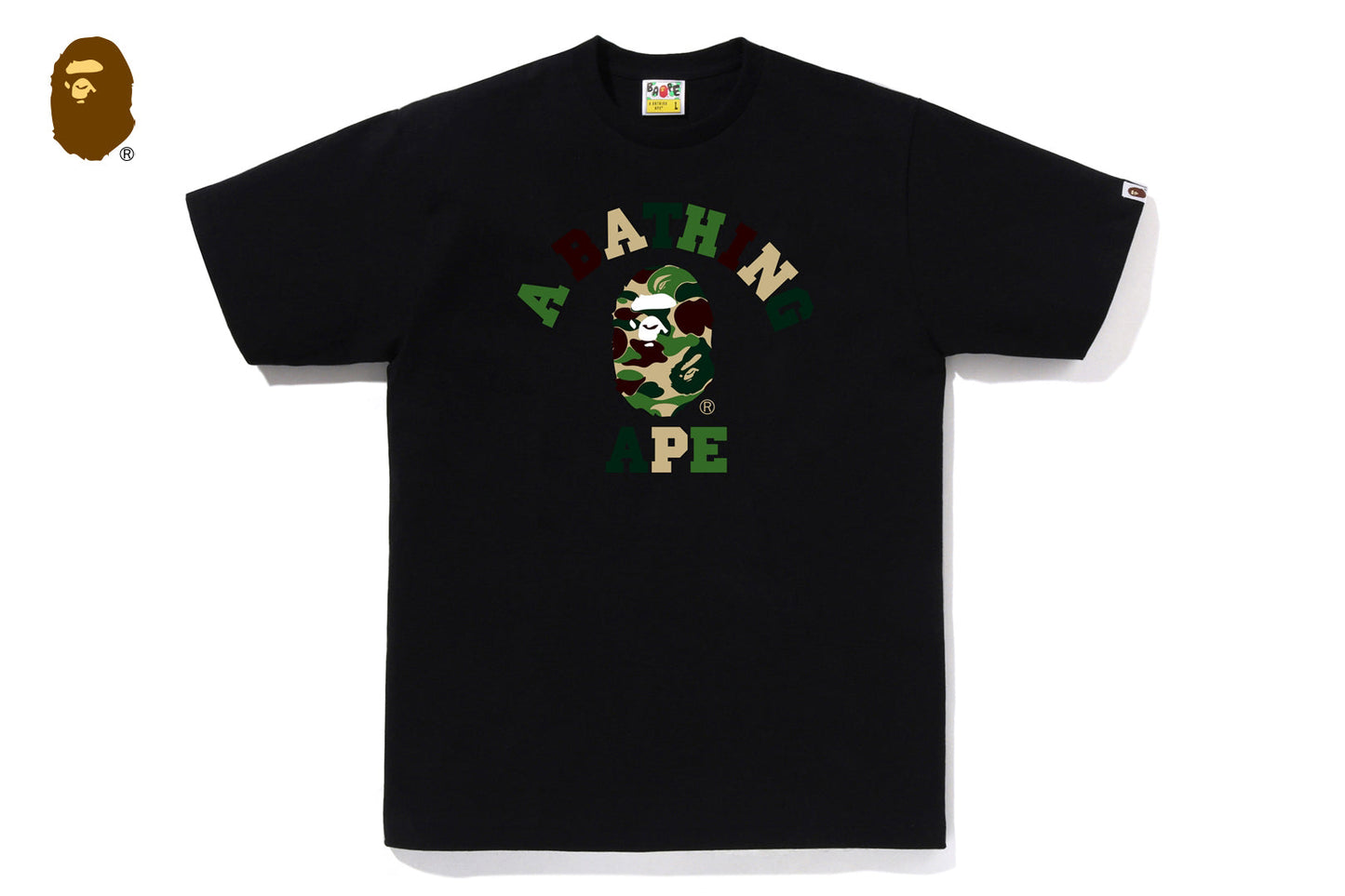 BAPE ABC CAMO COLLEGE TEE