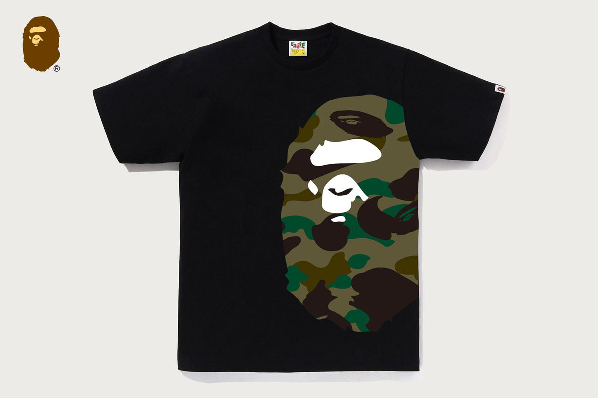 BAPE 1ST CAMO SIDE BIG APE HEAD T恤