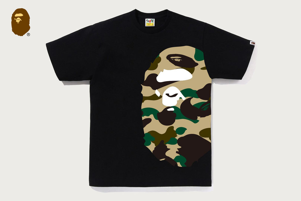 BAPE 1ST CAMO SIDE BIG APE HEAD T恤