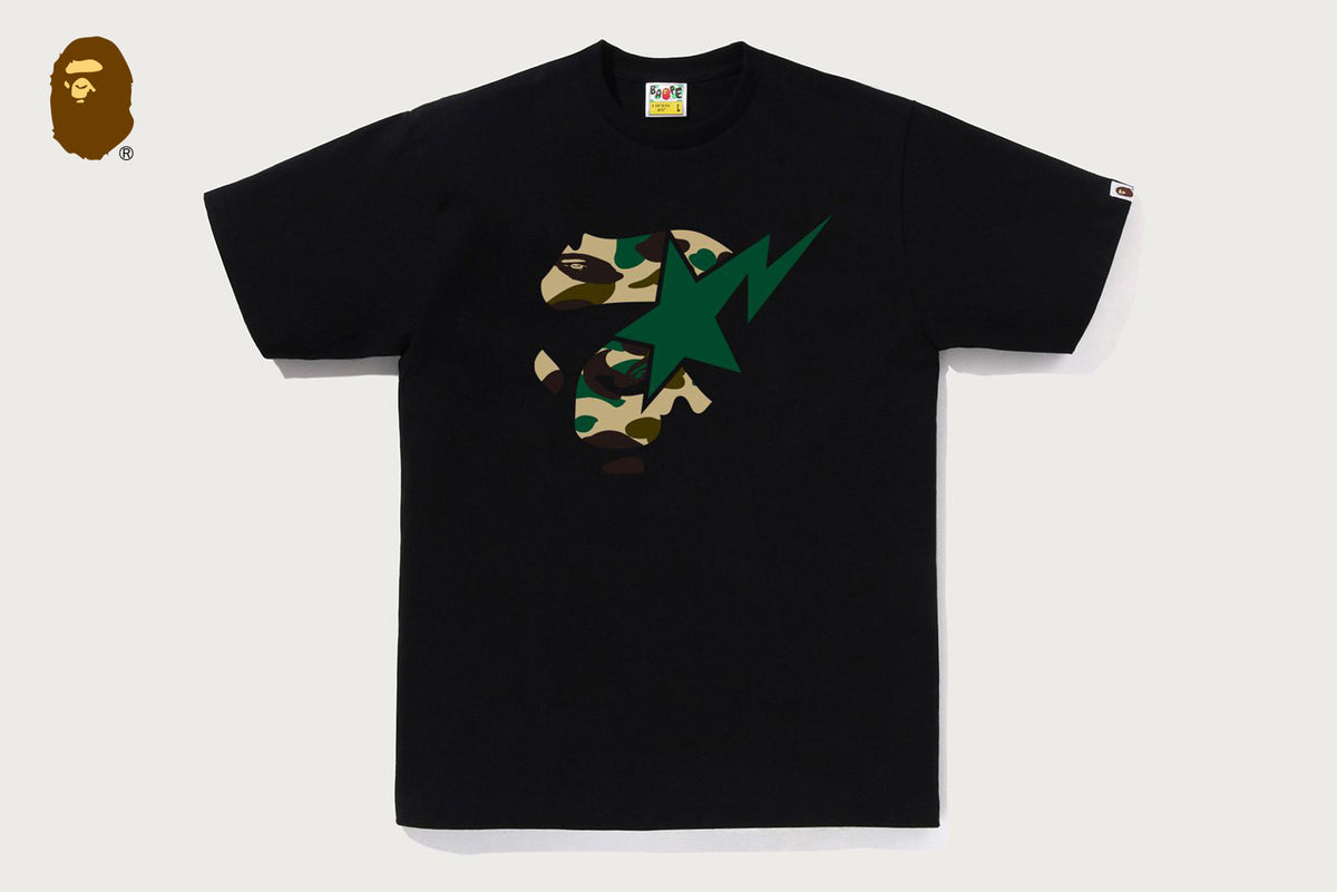 BAPE 1ST CAMO APE FACE ON BAPESTA T恤