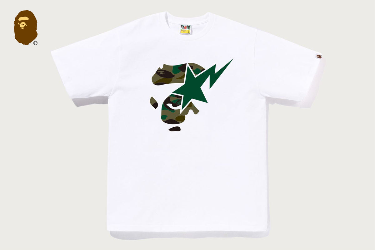 BAPE 1ST CAMO APE FACE ON BAPESTA T恤