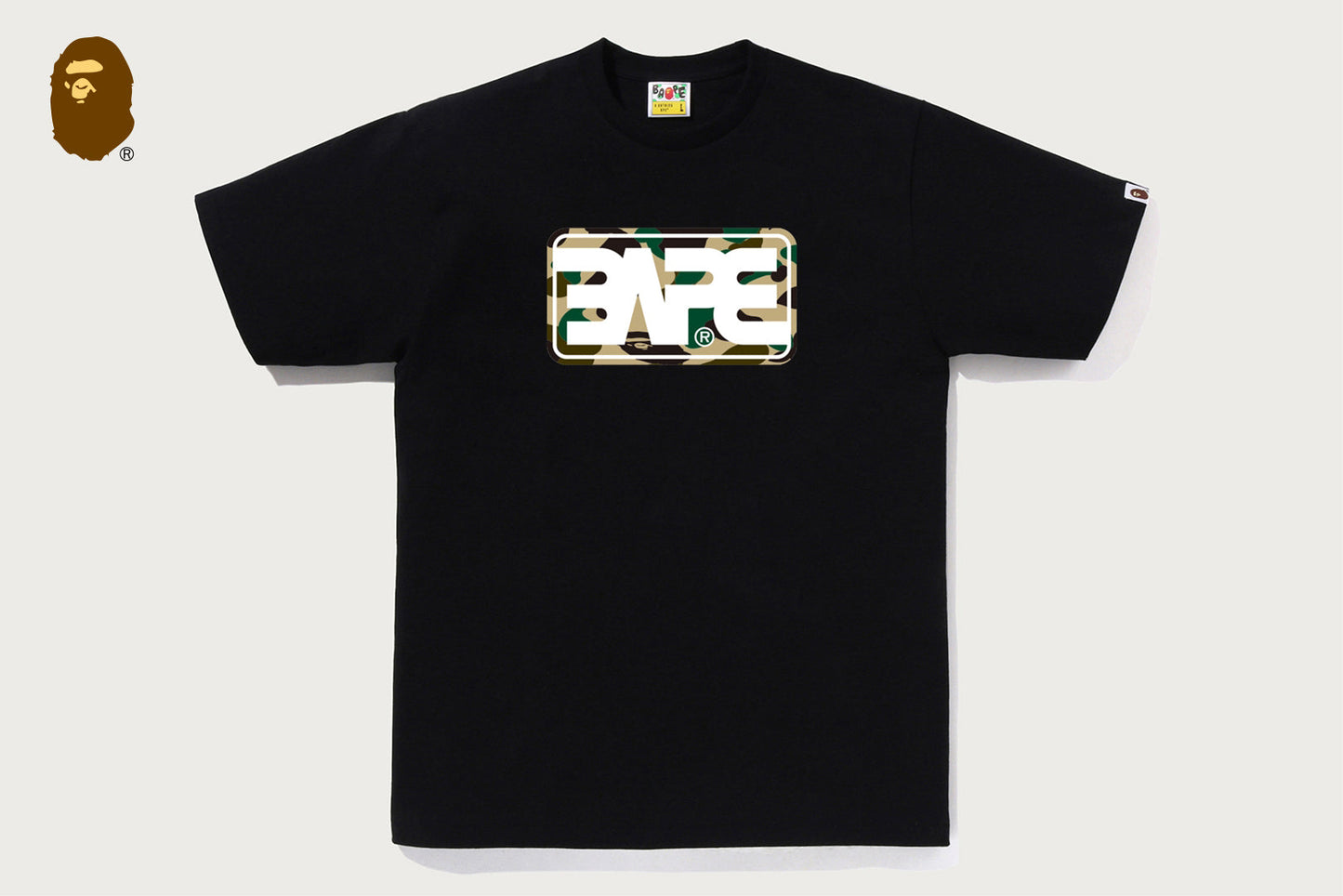 BAPE 1ST CAMO BAPE ROUND BOX LOGO TEE