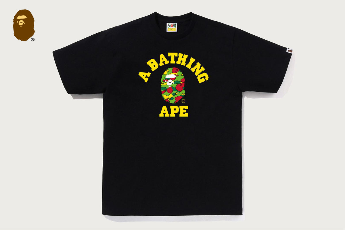 BAPE STA CAMO COLLEGE TEE