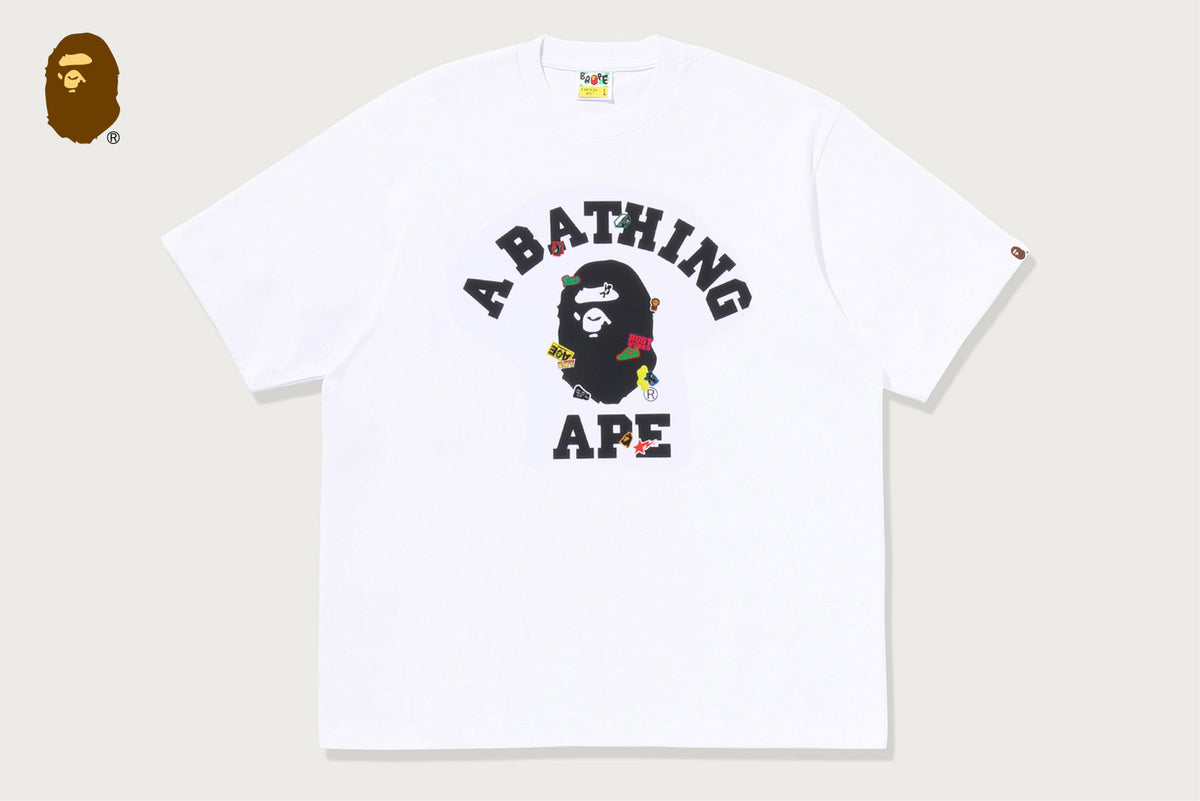 BAPE STICKER COLLEGE RELAXED FIT TEE