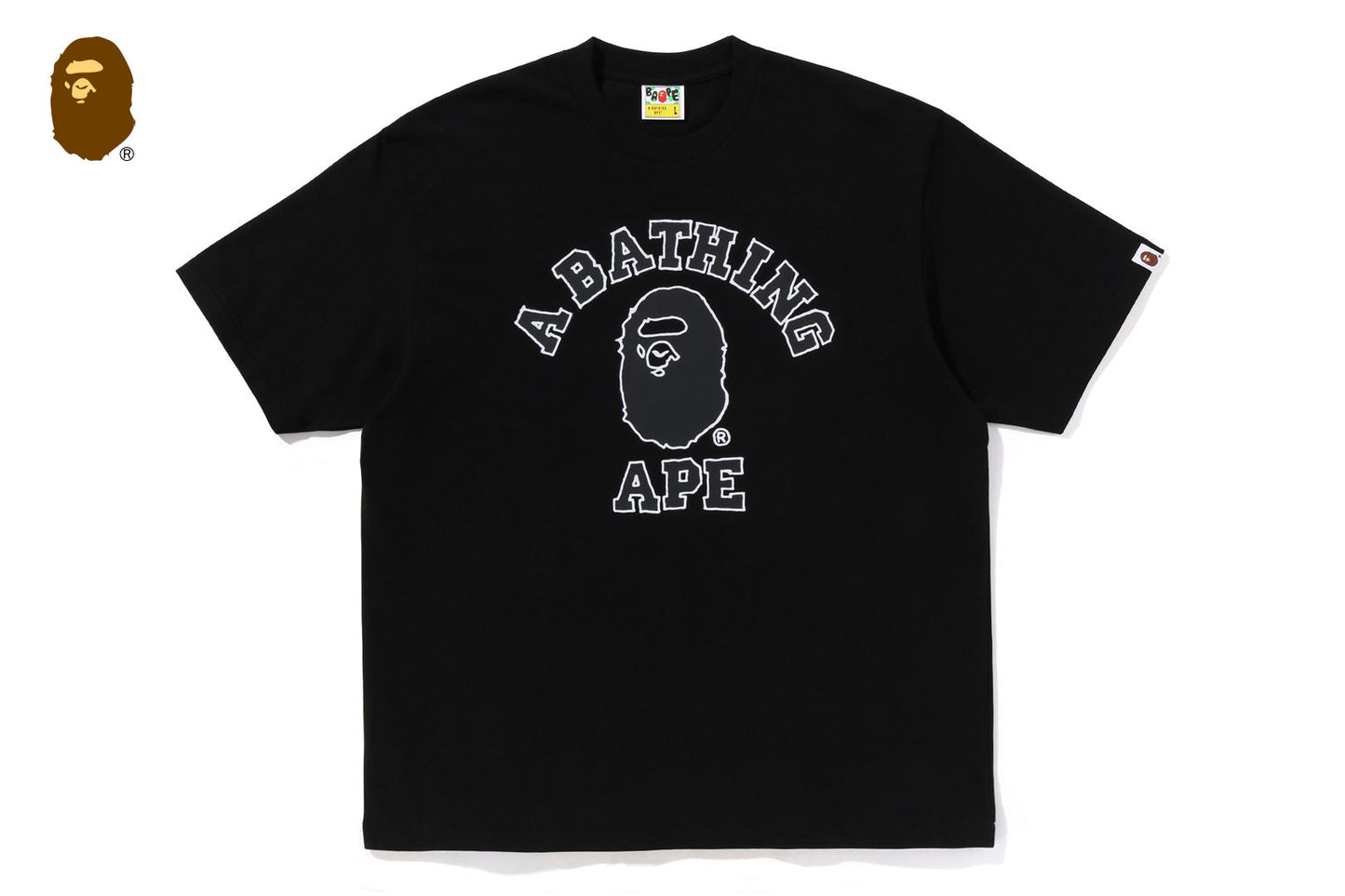 BAPE 手繪輪廓大學休閒版型短袖T恤
