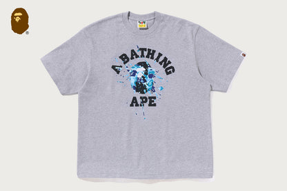BAPE ABC CAMO SPLASH COLLEGE RELAXED FIT TEE