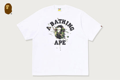 BAPE ABC CAMO SPLASH COLLEGE RELAXED FIT TEE