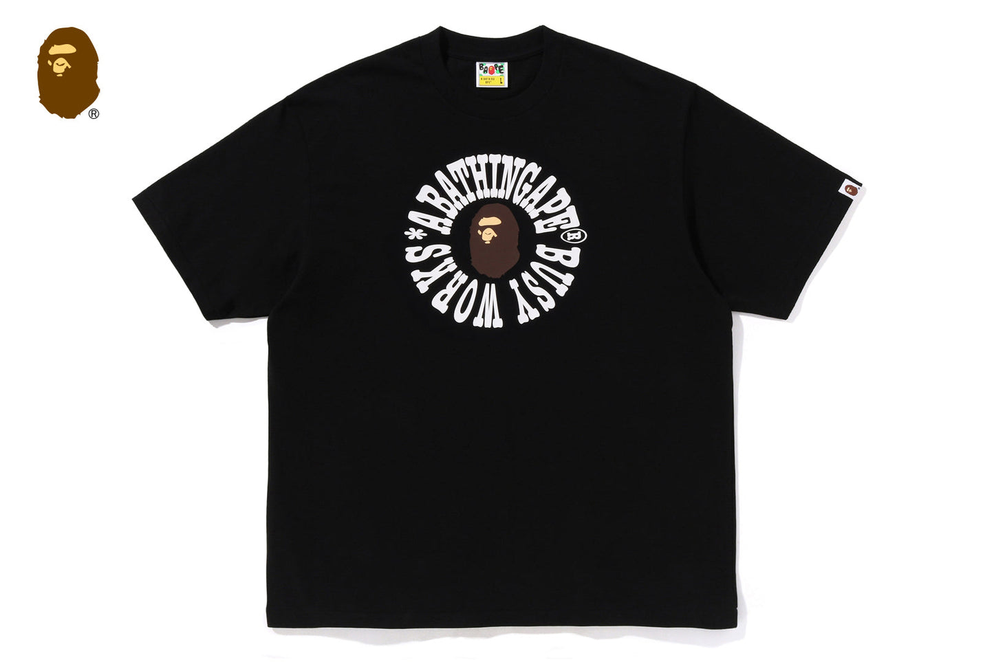 BAPE BUSY WORKS LOGO RELAXED FIT TEE