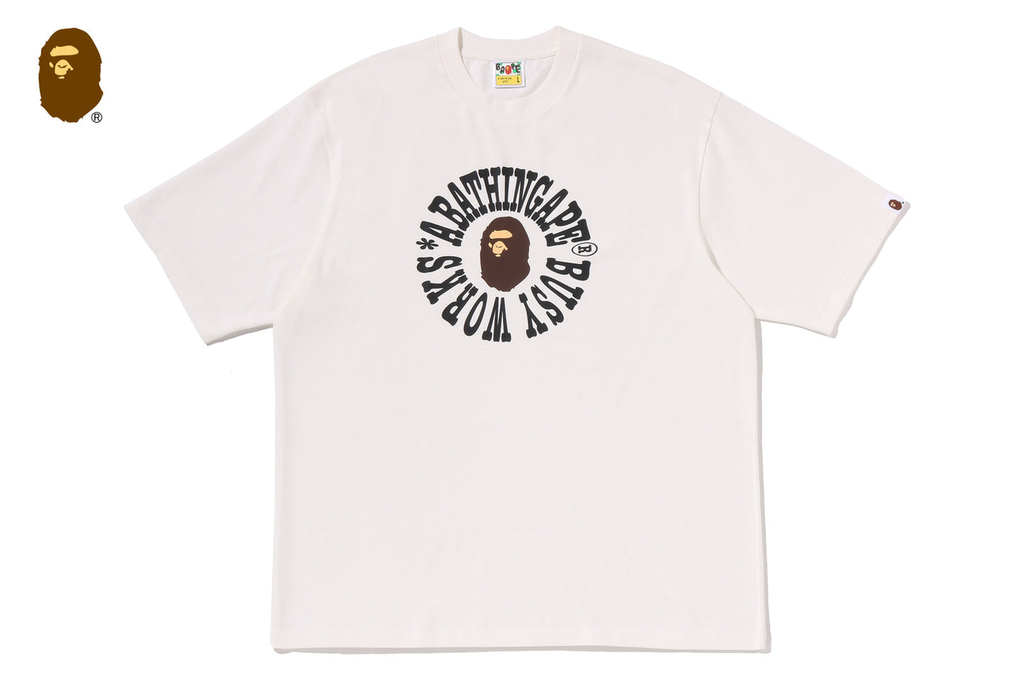 BAPE BUSY WORKS LOGO RELAXED FIT TEE