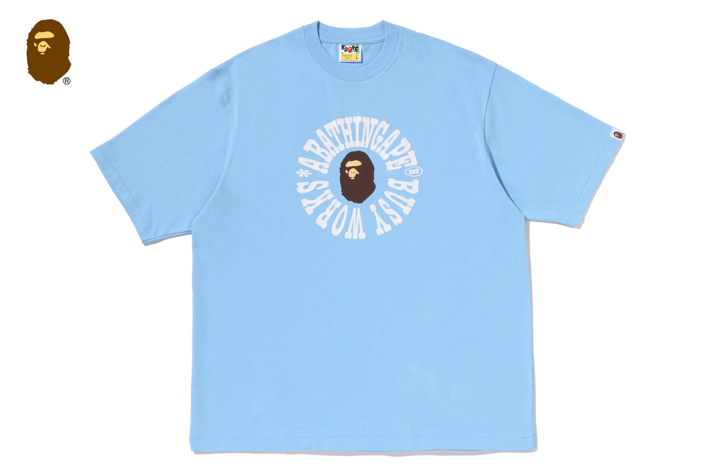 BAPE BUSY WORKS LOGO RELAXED FIT TEE
