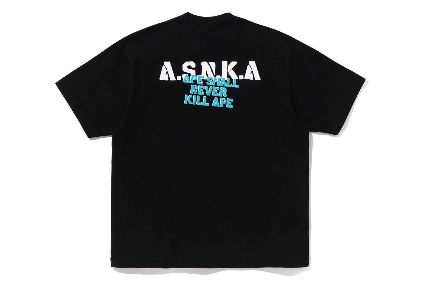 BAPE STENCIL FONT APE HEAD RELAXED FIT TEE