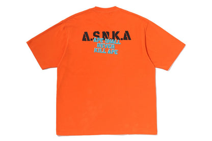 BAPE STENCIL FONT APE HEAD RELAXED FIT TEE