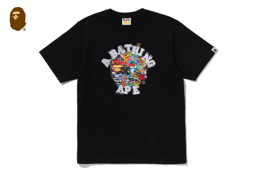 BAPE COLORFUL 3D GRAPHIC COLLEGE TEE
