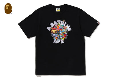 BAPE COLORFUL 3D GRAPHIC COLLEGE TEE